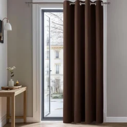 Deconovo Blickdichte Verdunkelungsvorhänge mit Ösen für Wohnzimmer, 214x132 cm