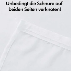 Deconovo Voile Vorhangschals Gardinen Kräuselband Transparent Leinenoptik