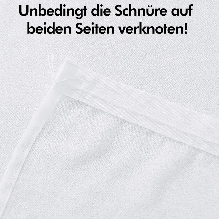 Deconovo Voile Vorhangschals Gardinen Kräuselband Transparent Leinenoptik