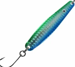 Dega Lars Hansen Jumper Meerforellen-Blinker mit Einzelhaken 8cm 25g, Blau Grün