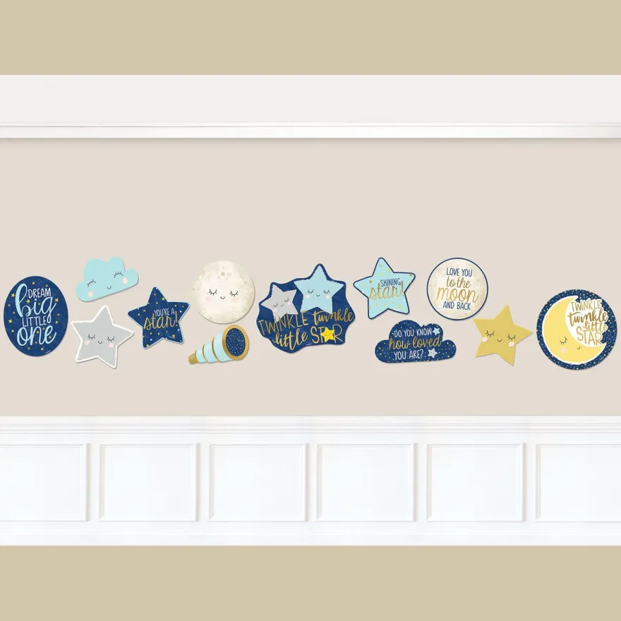 12 Deko Ausschnitte Twinkle Little Star