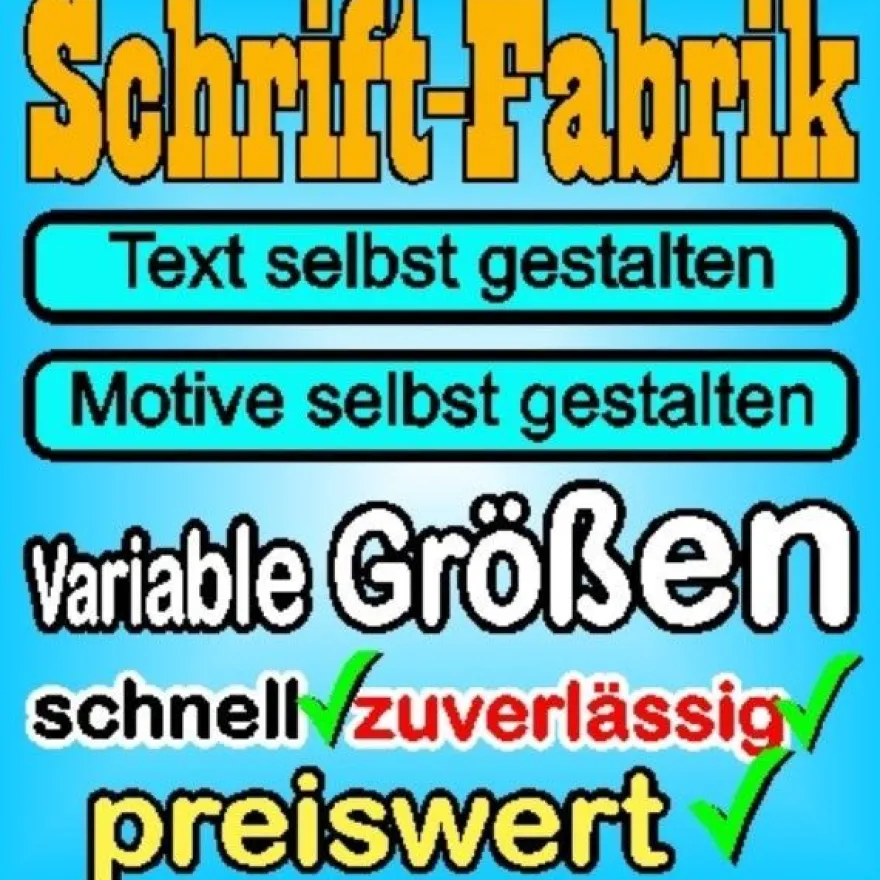 Deko Beschriftung für Werkstatt Klebebuchstaben Wunschtext Aufkleber selbst gestalten