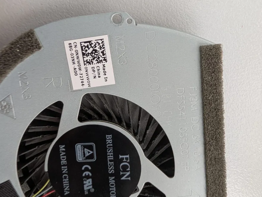 Dell Inspiron 15 7000 Gaming Cooling Fan Set CPU + GPU 0147DX 0NWW0W