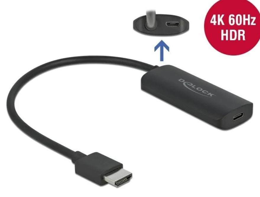 Delock Adapter HDMI-A Stecker zu USB Type-C? Buchse (DP Alt Mode) 4K 60