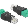 Delock Adapter RJ11/14 Stecker zu Terminalblock 4 Pin 2-teilig