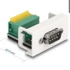 Delock Easy 45 Modul D-Sub 9 Pin Stecker zu 9 Pin Terminalblock 22,5 x 45 mm