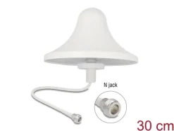 Delock 4G WiFi 2,4 GHz Antenne N Buchse 3 dBi 30 cm RG-58 omnidirektional Decken