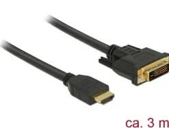 Delock Kabel DVI 24 + 1 Stecker > HDMI-A Stecker 3,0 m