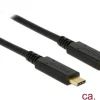 Delock Kabel USB 3.1 Gen 2 USB Type-C? St. > USB Type-C? St. E-Marker 1m schwarz