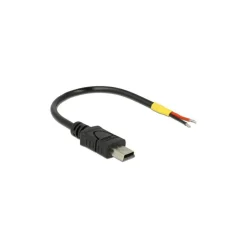 DELOCK USB Kabel, Mini-B -> 2x offene Kabelenden Strom