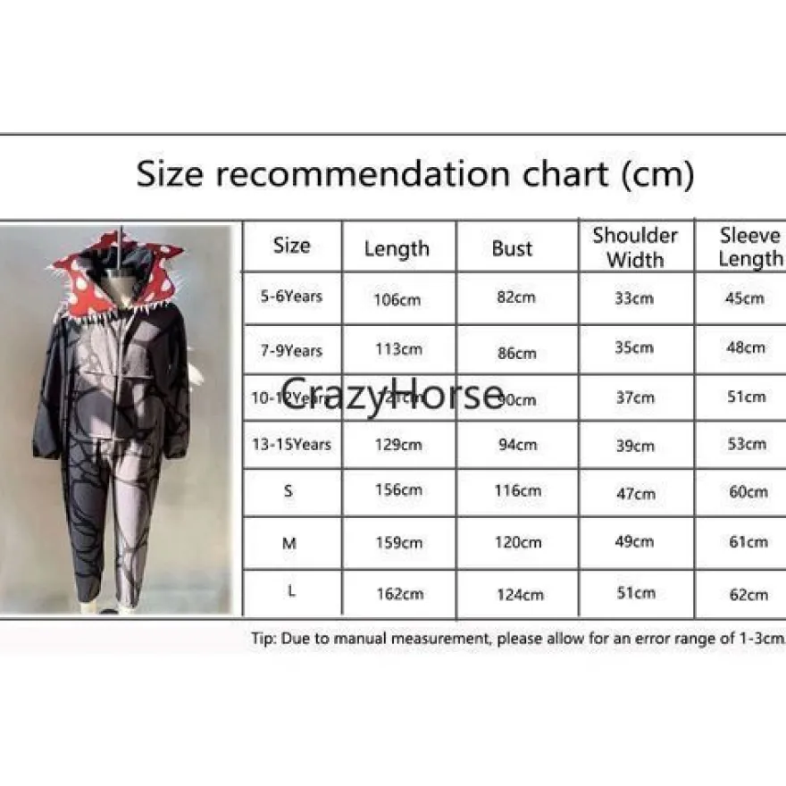 Demogorgon Kostém Cosplay Onesie Halloween Outfit