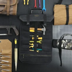 Denifiter Werkzeug Rolltasche aus gewachstem Segeltuch, strapazierfähig