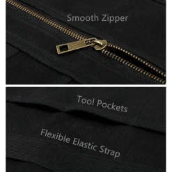 Denifiter Werkzeug Rolltasche aus gewachstem Segeltuch, strapazierfähig