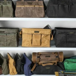 Denifiter Werkzeugtasche aus gewachstem Segeltuch, 3er-Pack, Khaki