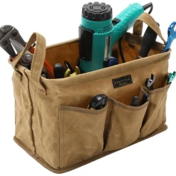 Denifiter Werkzeugtasche aus gewachstem Segeltuch, 3er-Pack, Khaki
