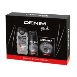 Denim Black Geschenkset After shave 100ml + Deospray 150ml + Duschgel 250ml