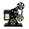 Designer Tischuhr Movie Player Projektor aus Metall