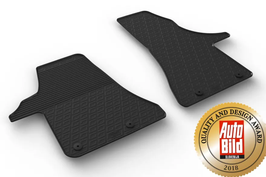 Design Gummi Fußmatten passend für VW T6.1 Transporter, Multivan, California 10.2019>