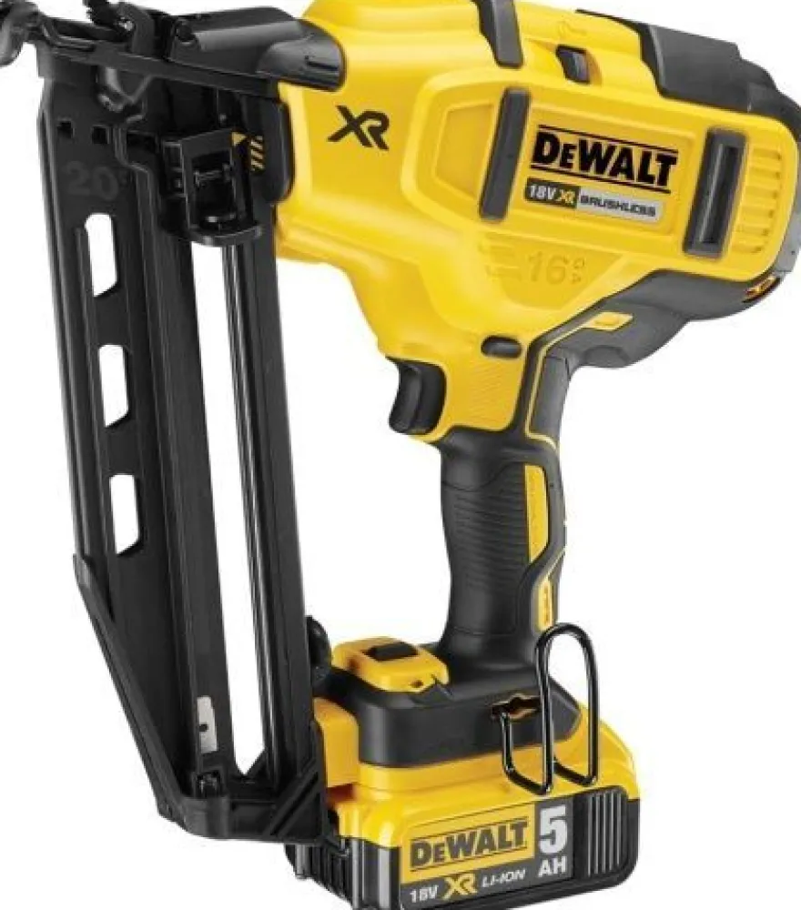 DeWALT Akku Nagler Stiftnagler Stauchkopfnagler DCN660P2 18V 2x5,0 Ah 32-64mm 20° BR
