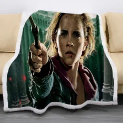 3D Harry Potter Gryfinndor Flanell Blanket Hermione Ginny Doppelseitig Decke Quilt