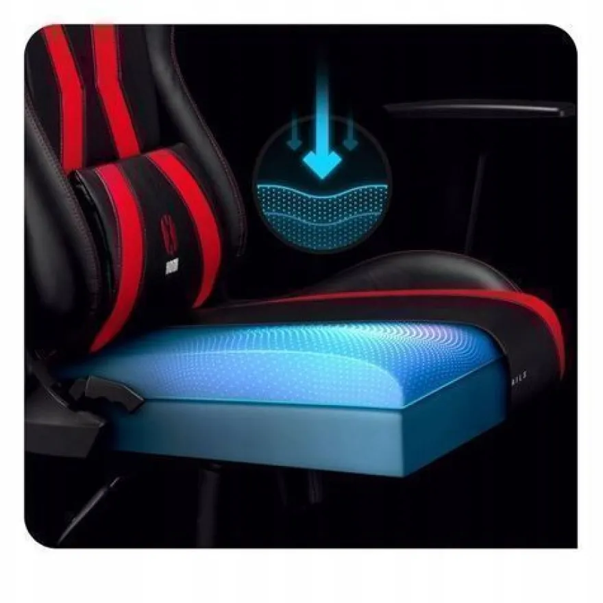 Diablo X-Horn Gaming Stuhl Bürostuhl Schreibtischstuhl Schwarz-Rot, Größe Small