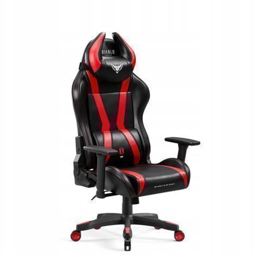 Diablo X-Horn Gaming Stuhl Bürostuhl Schreibtischstuhl Schwarz-Rot, Größe Small