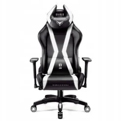 Diablo X-Horn Gaming Stuhl Bürostuhl Schreibtischstuhl Schwarz-Weiß, Größe Normal
