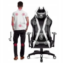Diablo X-Horn Gaming Stuhl Bürostuhl Schreibtischstuhl Schwarz-Weiß, Größe Normal