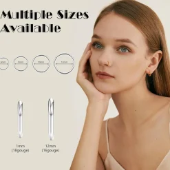 Diamday 8 Stück Nasenpiercing Ringe 16G/18G Chirurgenstahl Septum Ring Hoop