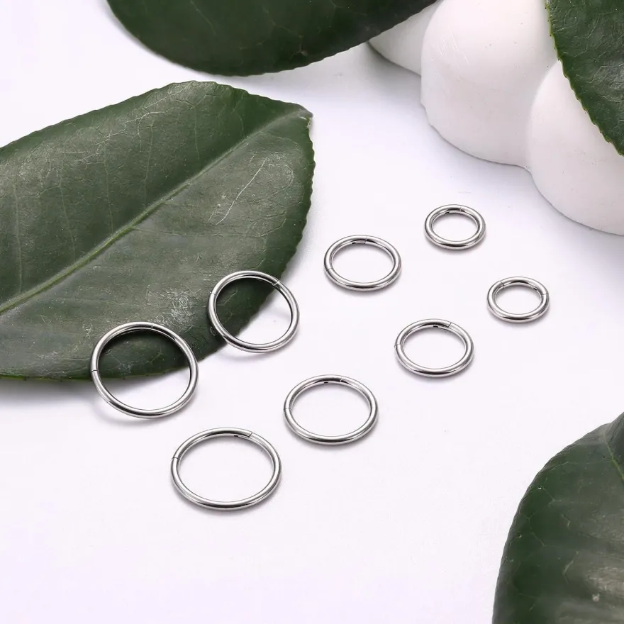 Diamday 8 Stück Nasenpiercing Ringe 16G/18G Chirurgenstahl Septum Ring Hoop