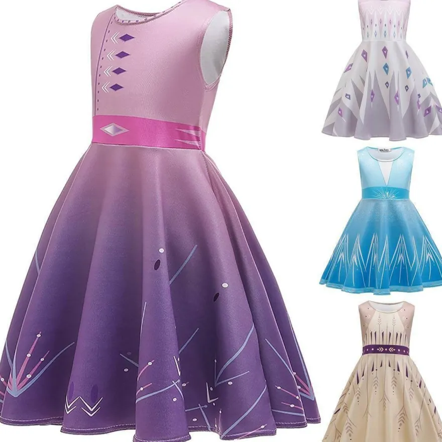 Die Eiskonigin Elsa Anna Prinzessin Halloween Kostume Madchen Party Kleider
