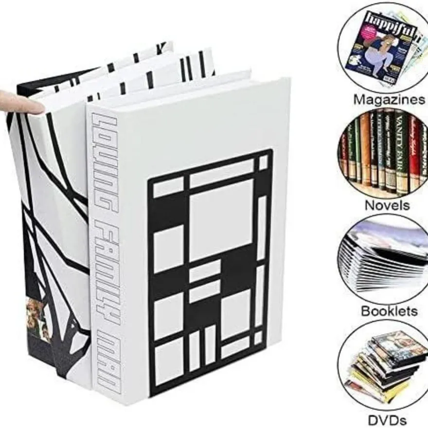 DIFIT Buchstützen Metall, 1 Paar Schwarz, Vintage Book Holder für Regal