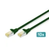 Digitus CAT 6A S/FTP Patchkabel, 10 Stück, 1m, grün