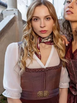 Dirndlbluse Schierling Puffarm ecru