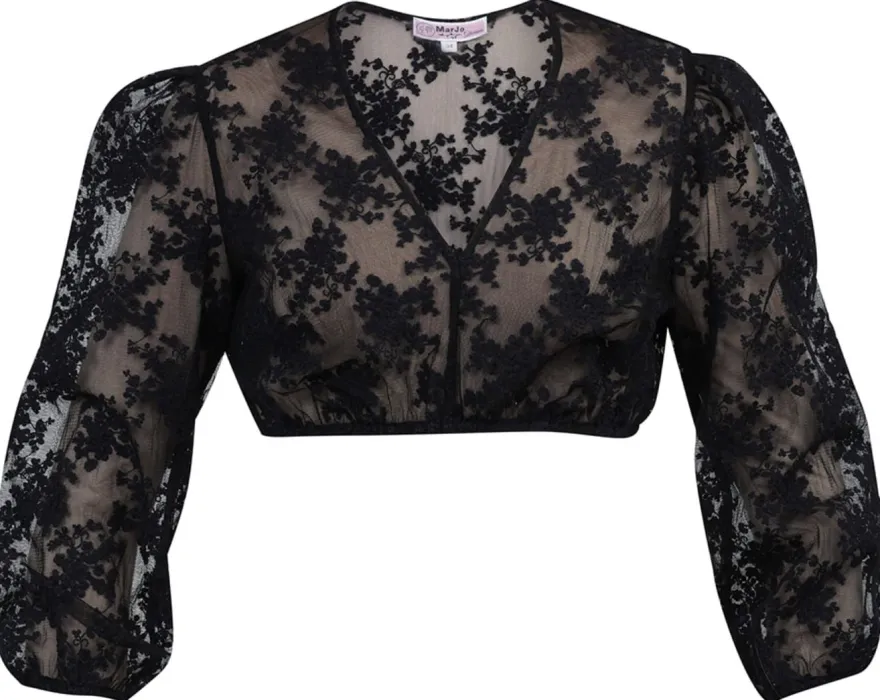 Dirndlbluse Teilheim schwarz