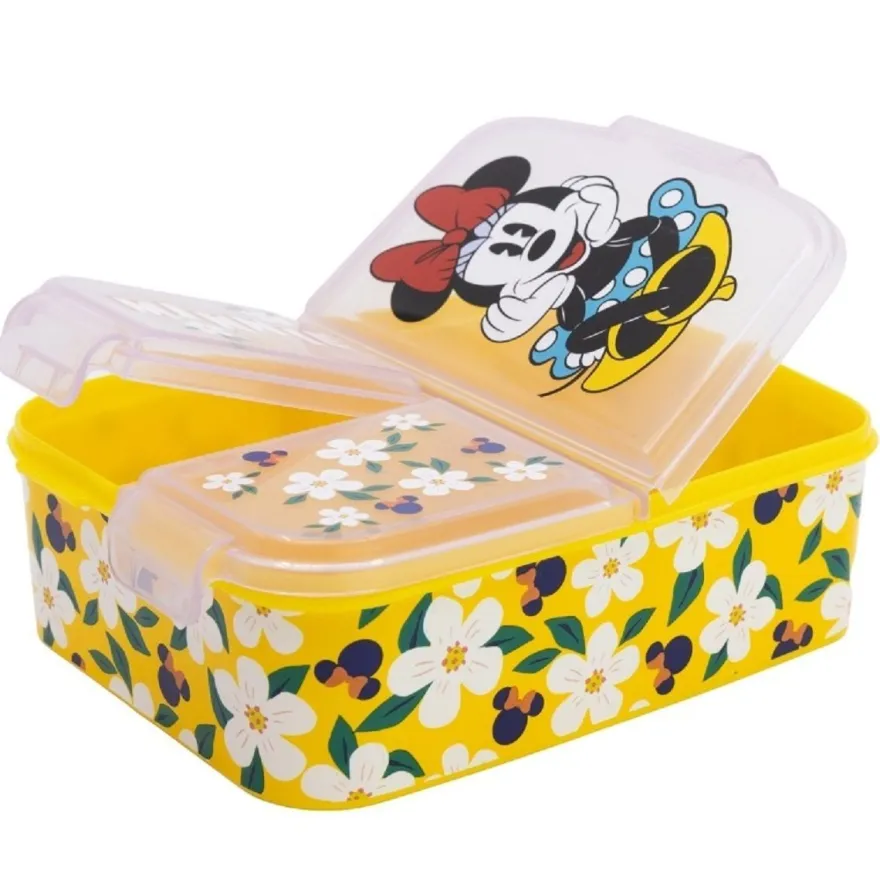 Disney Minnie Mouse Kinder Brotdose – Lunchbox mit 3 Fächern & tollem Design