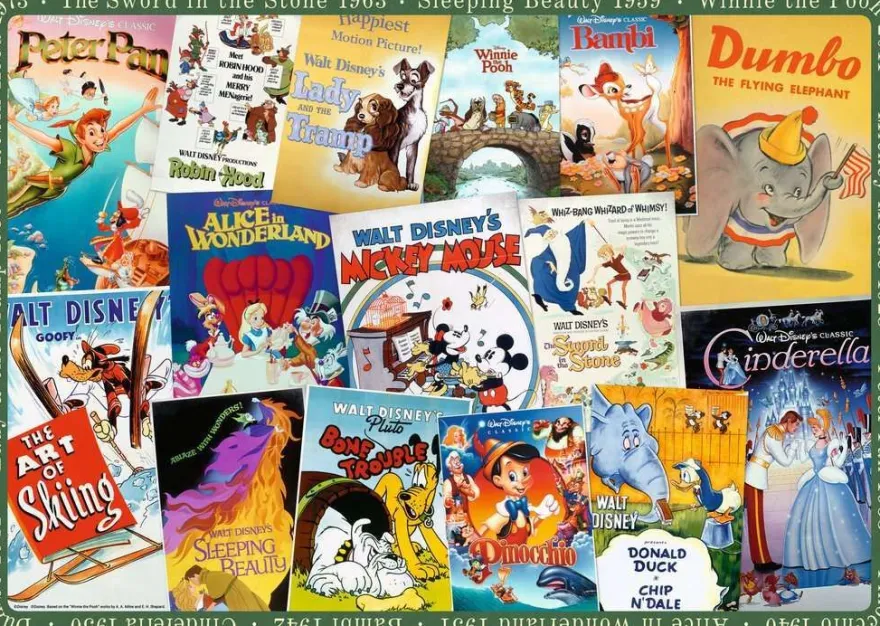 Disney Vintage Movie Poster – 1000 Teile Puzzle von Ravensburger