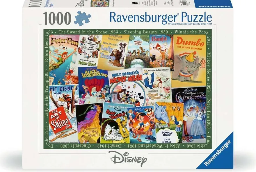 Disney Vintage Movie Poster – 1000 Teile Puzzle von Ravensburger