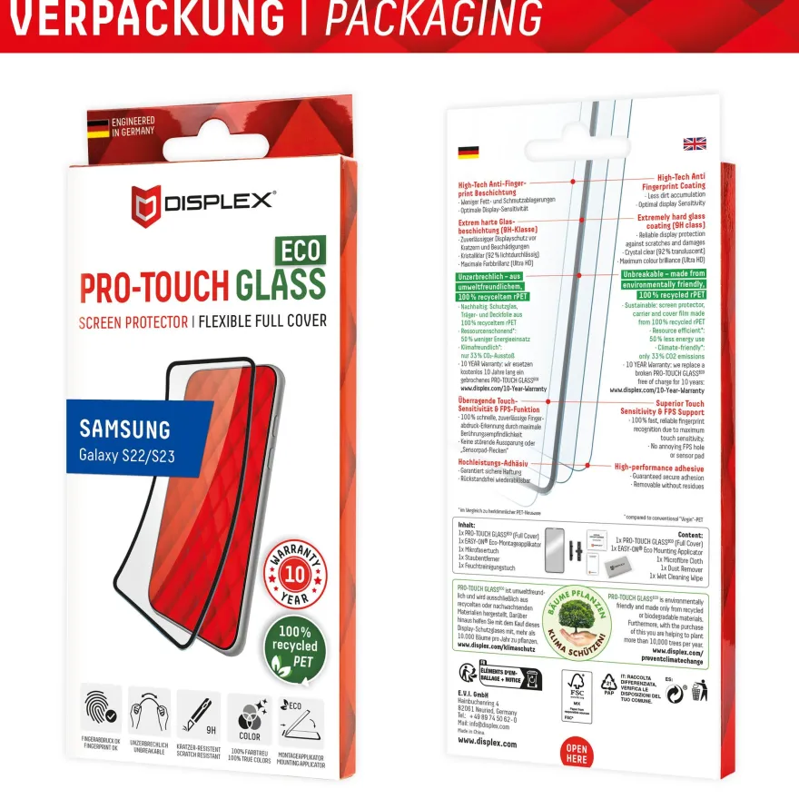 Displex ProTouch Panzerfolie Eco Samsung S22/S23