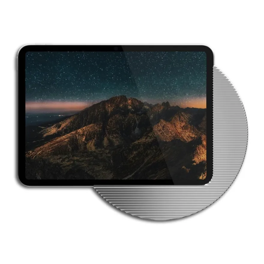 Displine Moonlight Wall Apple iPad 10.9 (10. Gen) Wandhalter USB-C, silber eloxie