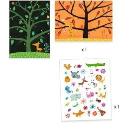 Djeco Sticker - Tiere auf dem Baum
