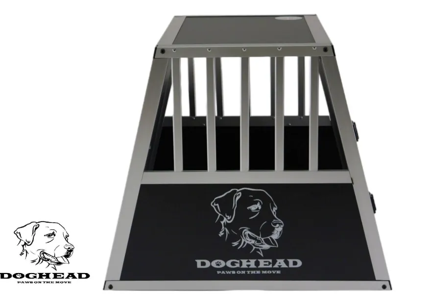 Doghead Hundetransportbox Alu 55x65x55 Eco Neu Hundebox Hundekäfig Transportbox Auto
