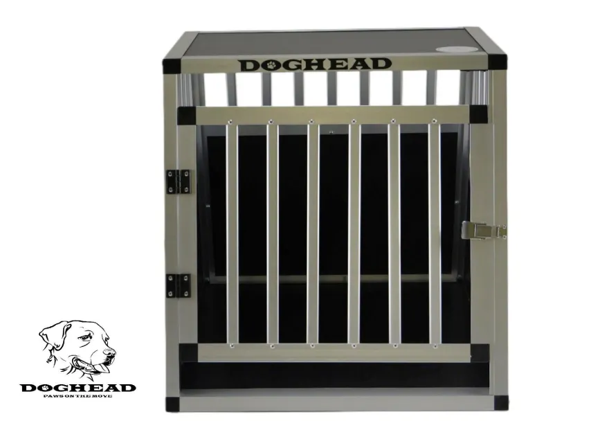 Doghead Hundetransportbox Alu 55x65x55 Eco Neu Hundebox Hundekäfig Transportbox Auto
