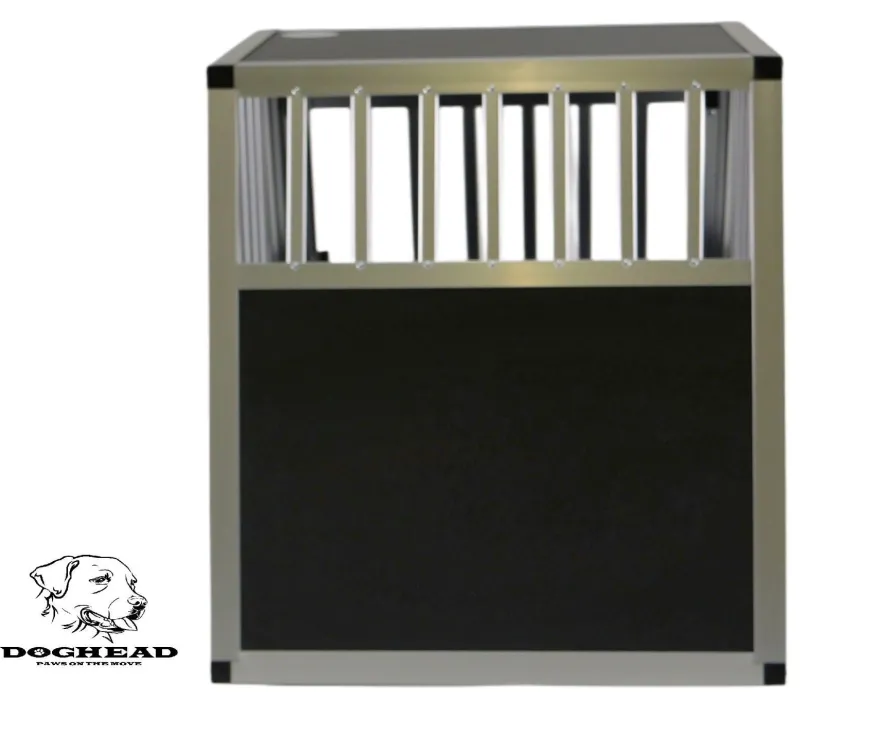 Doghead Hundetransportbox Alu 55x65x55 Eco Neu Hundebox Hundekäfig Transportbox Auto