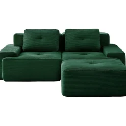 Dolamaní Boneless Modulares 2-Sitzer Sofa + 1 Hocker, Cord, Montagefrei