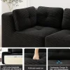 Dolamaní 4-Sitzer Ecksofa aus Cordstoff, modular, ohne Montage, hochelastische