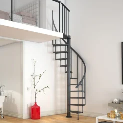 Dolle Spindeltreppe Calgary Anthrazit 244,8-280,8cm Geschosshoehe Ø120cm