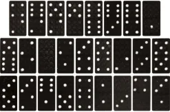 5 Dominospiele Dominosteine in Holzbox 140 Steine Dominospiel Domino Spiel