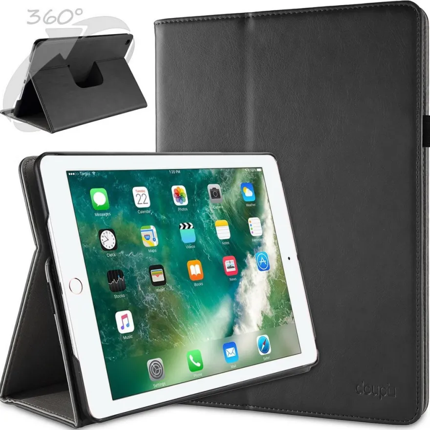 doupi 360 drehbar Deluxe Schutzhülle iPad Pro 9.7 Smart Leder Cover Case Tasche Folie