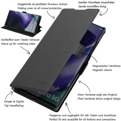 doupi Flip Case Samsung Note 20 Ultra Magnet Cover Aufstellbar Ständer Schutz Hülle